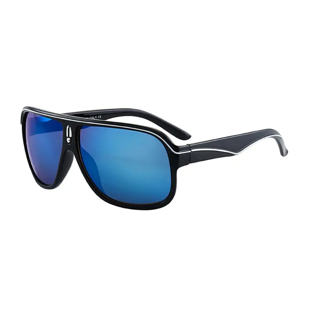 

Retro Reflective Metal PC Women Fashion Square Large Frame Colorful Sports Sunglasses Men Versatile Big Motion Sunglasses