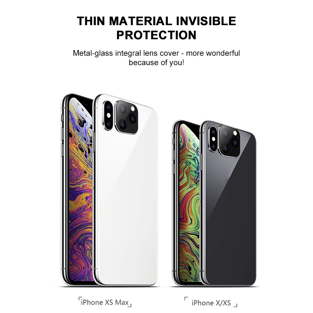 Алюминиевый чехол для телефона с объективом камеры для IPhone 11, защитное кольцо для IPhone X XS MAX, защитный чехол для камеры