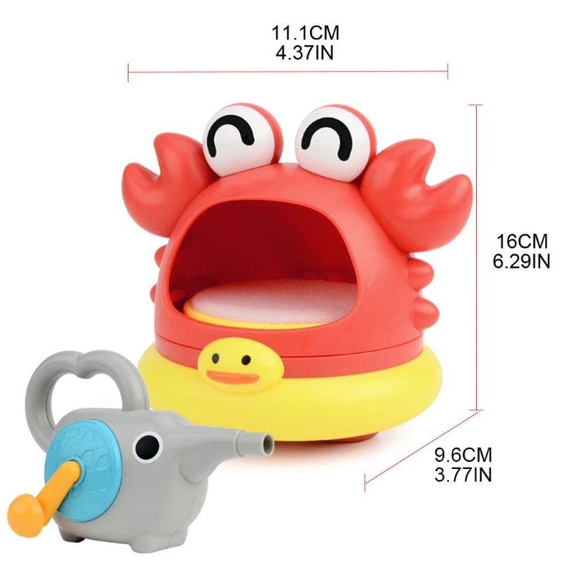 

1PC Bathtub Soap Machine Education Toy Bath Playing Toy Crab/Shark Bubble Blowing Product Bubble Maker Bath Toy for Baby