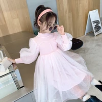 2021 girls clothes new spring princess dress long sleeve girl dress lace dress for girls warm children clothing party dress