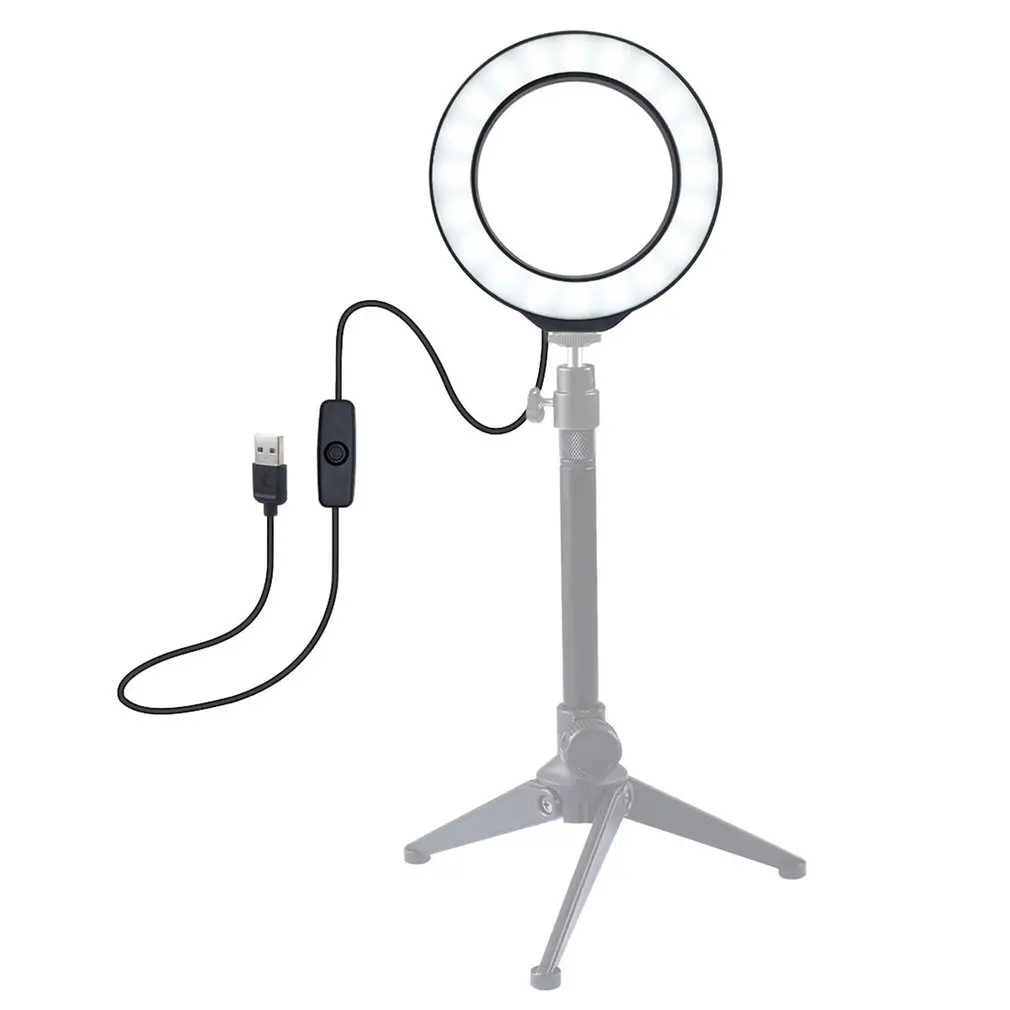 

Pu421B 4.7 Inch 12Cm Usb White Light Led Ring Vlogging Photography Video Lights Black Led Fill Light
