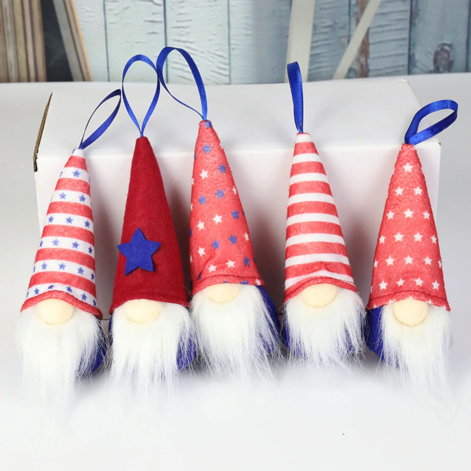 5 шт. Безликий карликовый гном подвесной орнамент для 2021 США День Независимости