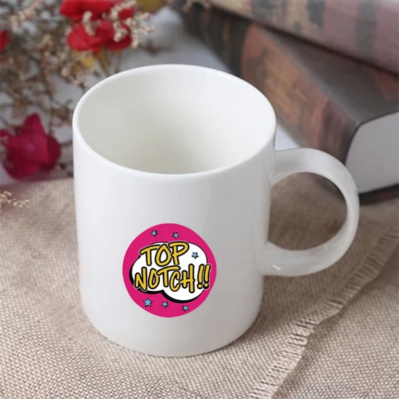 

500pcs WOW Well Done Stickers Handmade Round Seal Labels for Teacher Reward 23GB