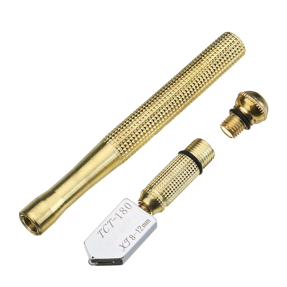 

Glass Cutter Diamond Glass Cutter Head Steel Blade DIY Cutting Tool Oil Feed Anti-slip Metal Handle 170mm for Manual Tile Cutter