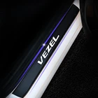 Для Honda Vezel автомобиля порога Светоотражающие 4D наклейка из углеродного волокна, добро пожаловать педаль порог авто аксессуары 4 шт.компл.