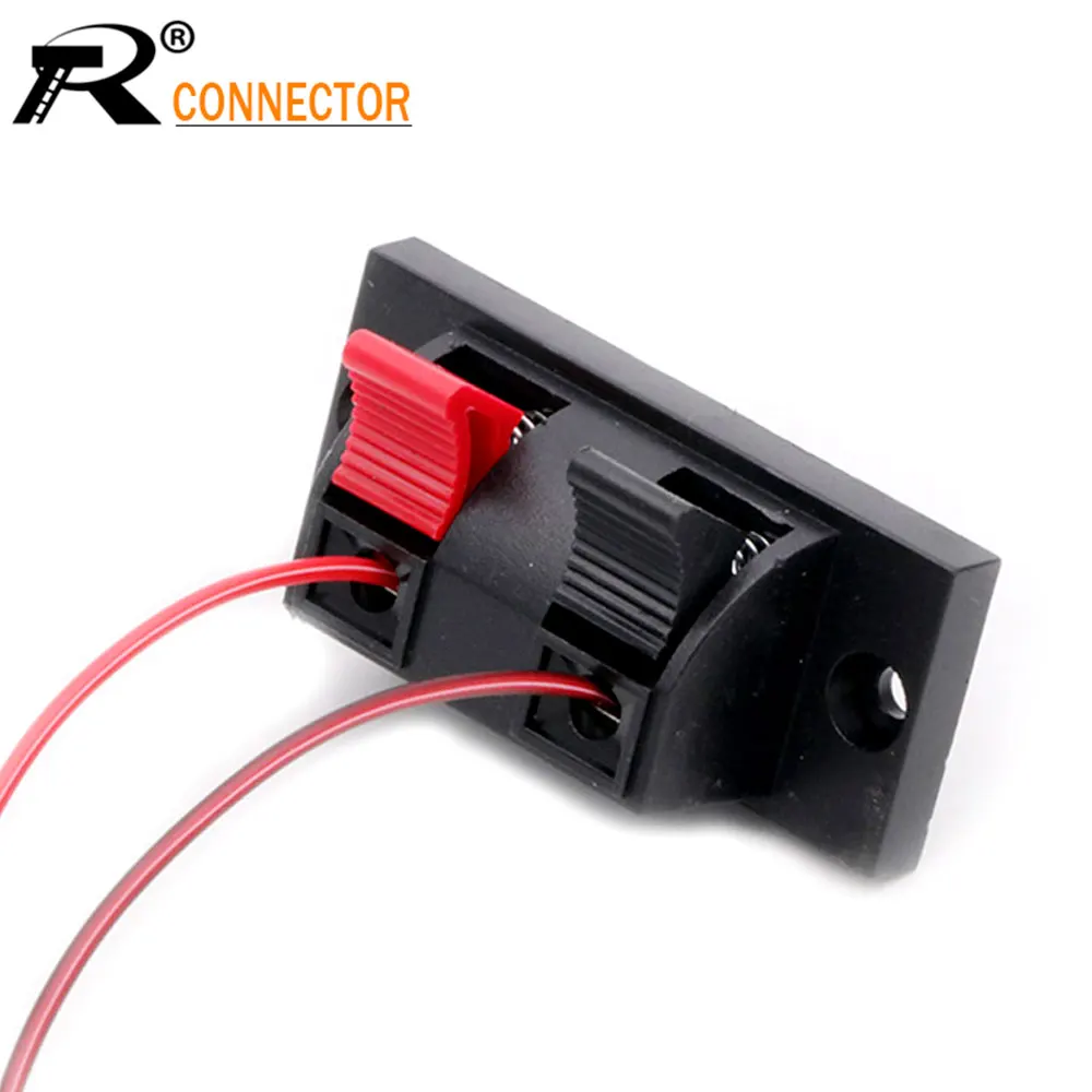 

10 шт., 2 положения, Клеммная колонка, Соединительная пластина, 2-сторонний пружинный пусковой разъем, Клеммная колодка динамика