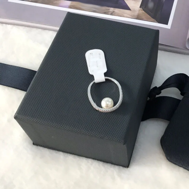 UMGODLY роскошное Брендовое чистое кольцо с камнями из циркония жемчужное для