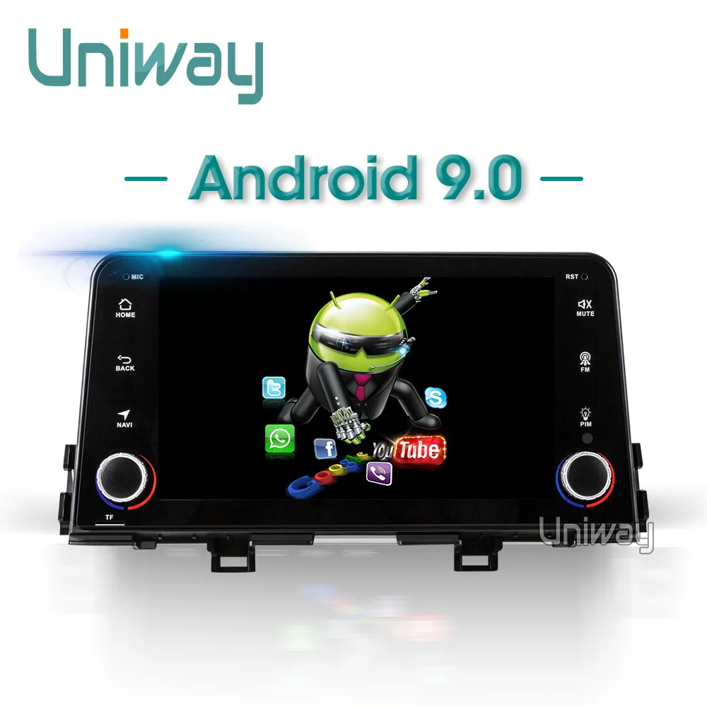 Uniway android 9,0 2G+ 3 2G dvd-плеер автомобиля forKia Picanto gps навигация автомобильный мультимедийный плеер Видео Радио плеер