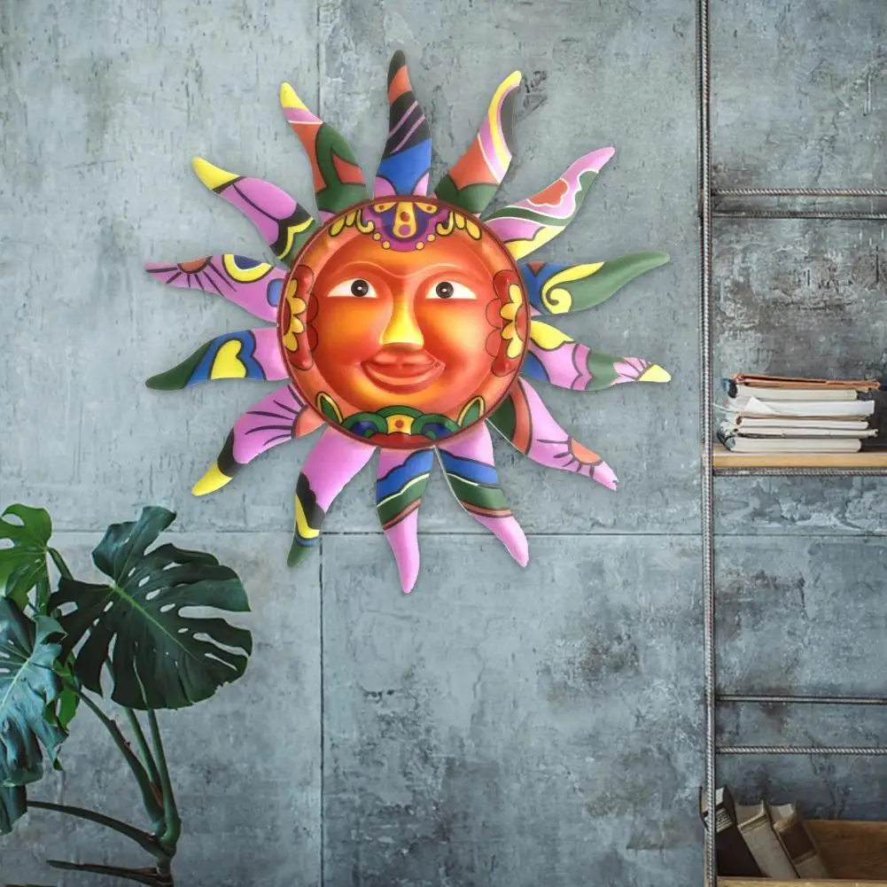 

Hot Sales!!!Hanging Pendant Vivid Attractive Iron Sun Shape Home Hanging Pendant Ornament for Friends