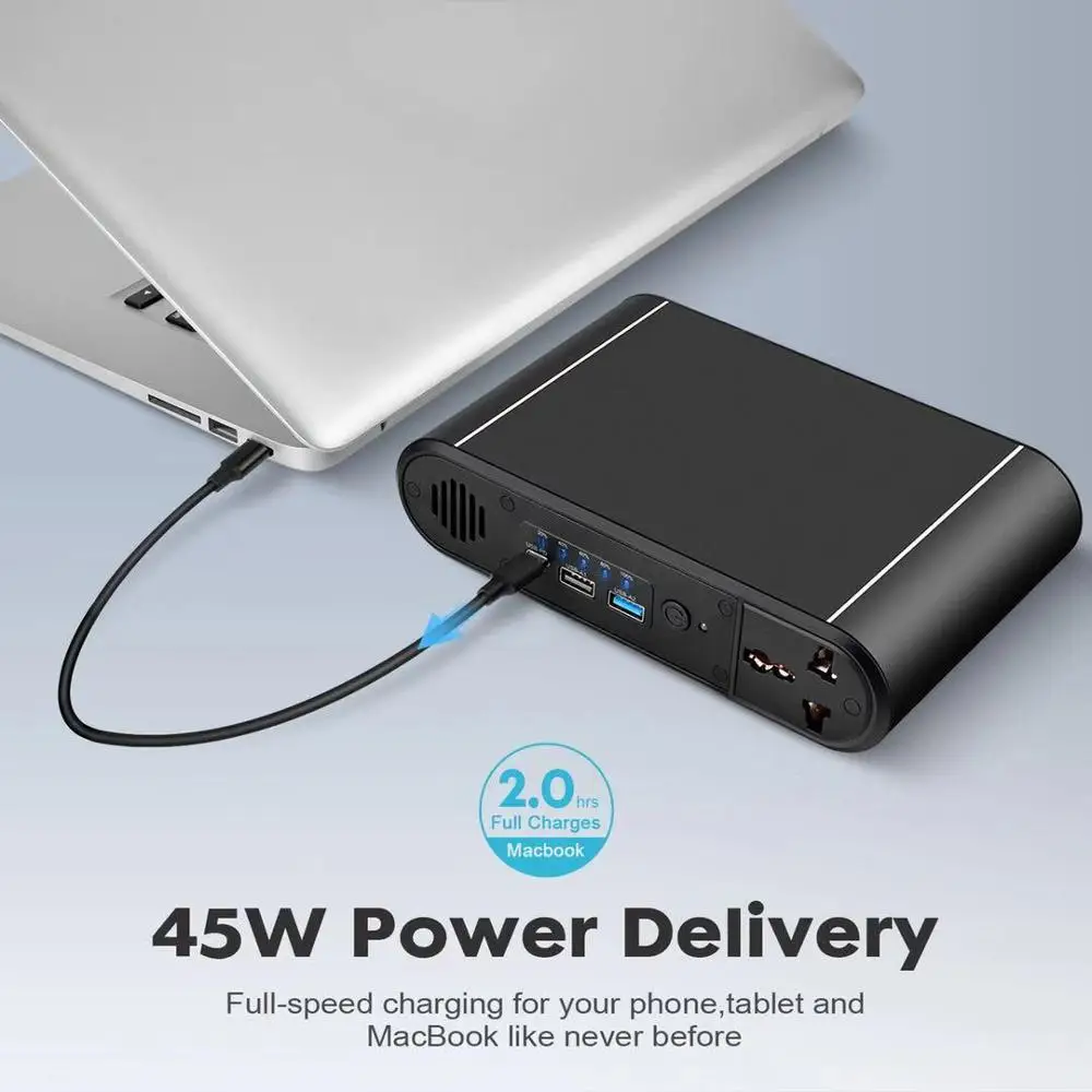 Внешний аккумулятор PAFISH на 30000 мА · ч со светодиодной подсветкой и функцией