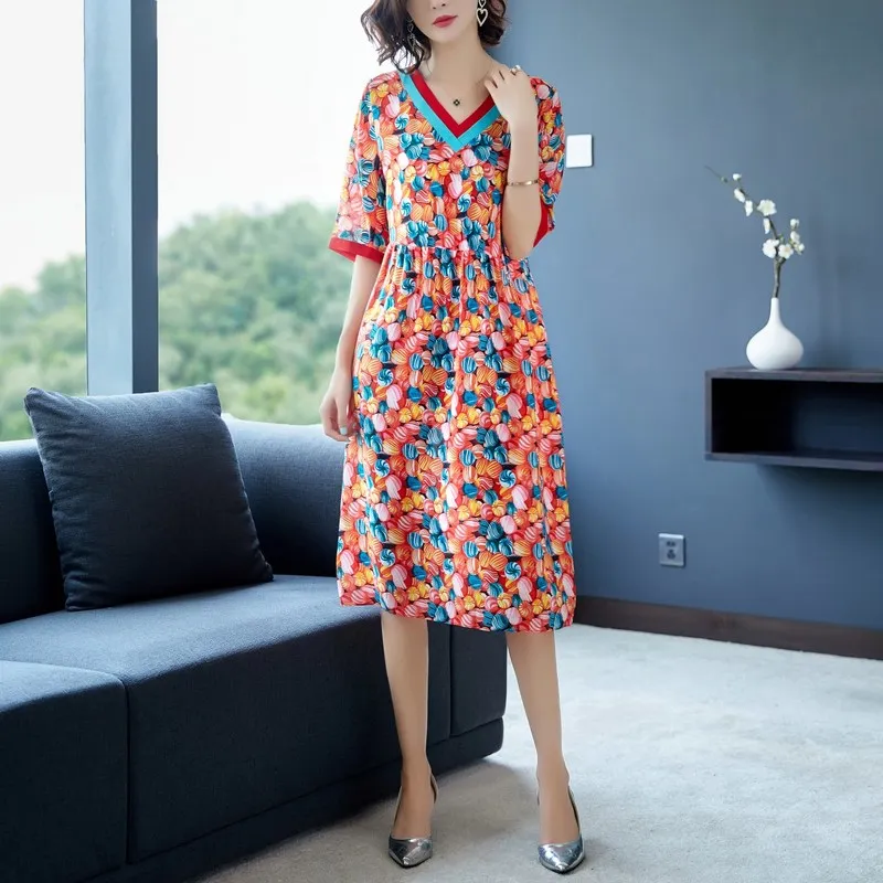 Пляжное Летнее цветочное платье 2020 элегантное Бохо миди платья для женщин