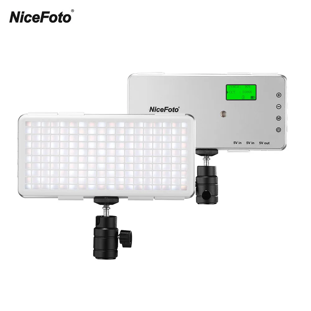NiceFoto SL 120A 3200 K 6500 CRI 96 + светодиодная лампа для освещения видео панель фотосъемки