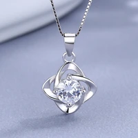four leaf clover pendant necklace female fashion refined rhinestone four leaves ornament factory direct sales