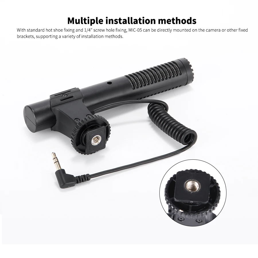 Микрофон для камеры MAMEN с разъемом 3 5 мм и мини триподом профессиональный