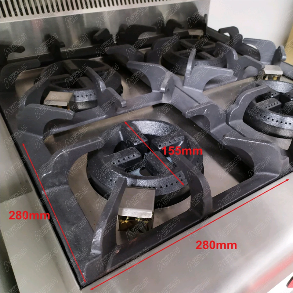 Квадратная энергосберегающая настольная газовая плита GH587 с 4 горелками горелка |