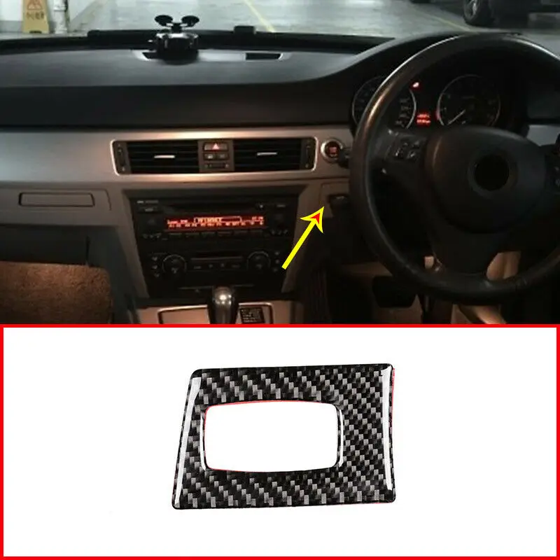 

RHD Настоящее углеродное волокно для BMW 3 серии E90 E92 E93 2005-2012 Ключ отверстие рамка