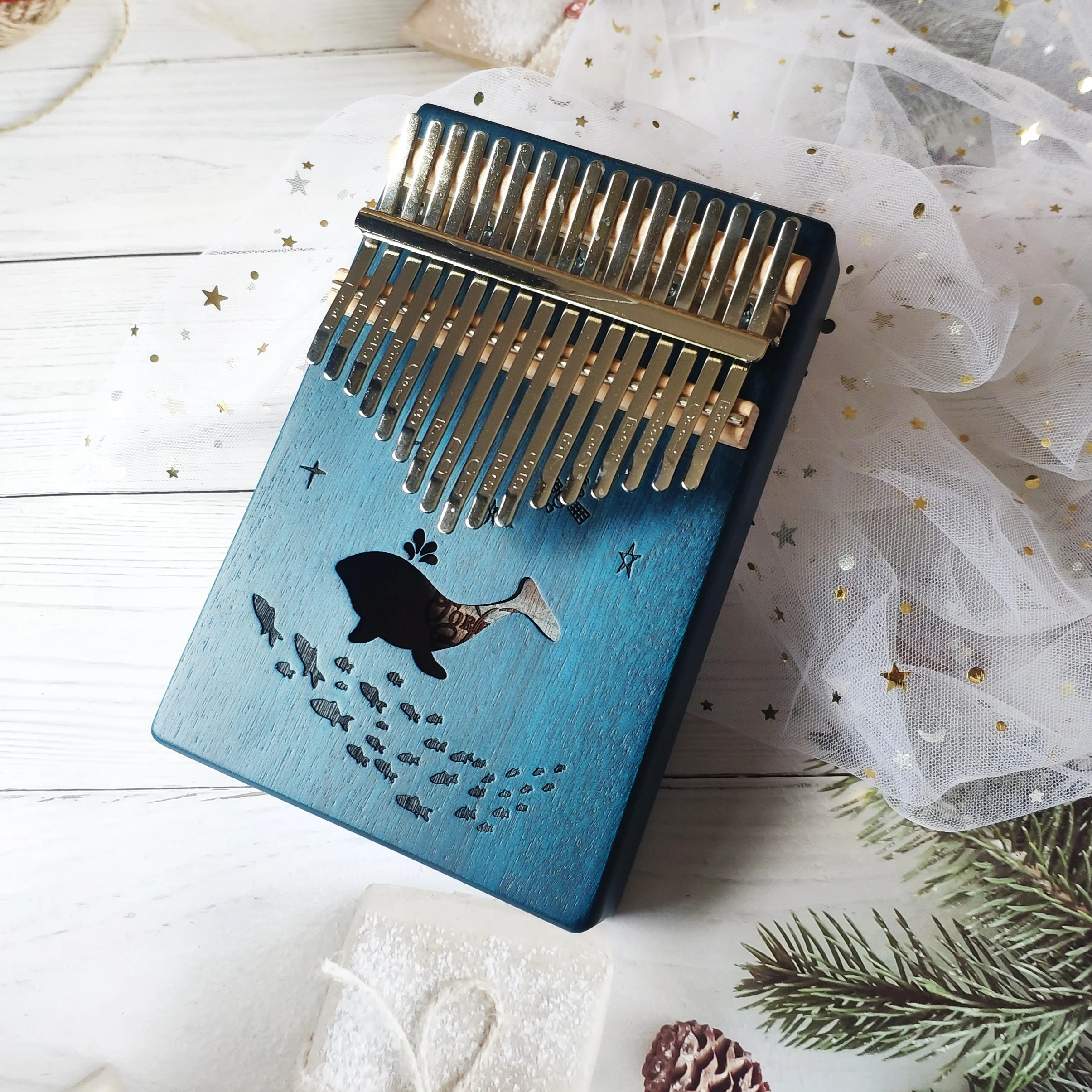 

Kalimba 17 Keys Thumb Piano High Quality Wood Mahogany Acacia Wood Body Musical Instruments Kalimba Piano Creative Music Box