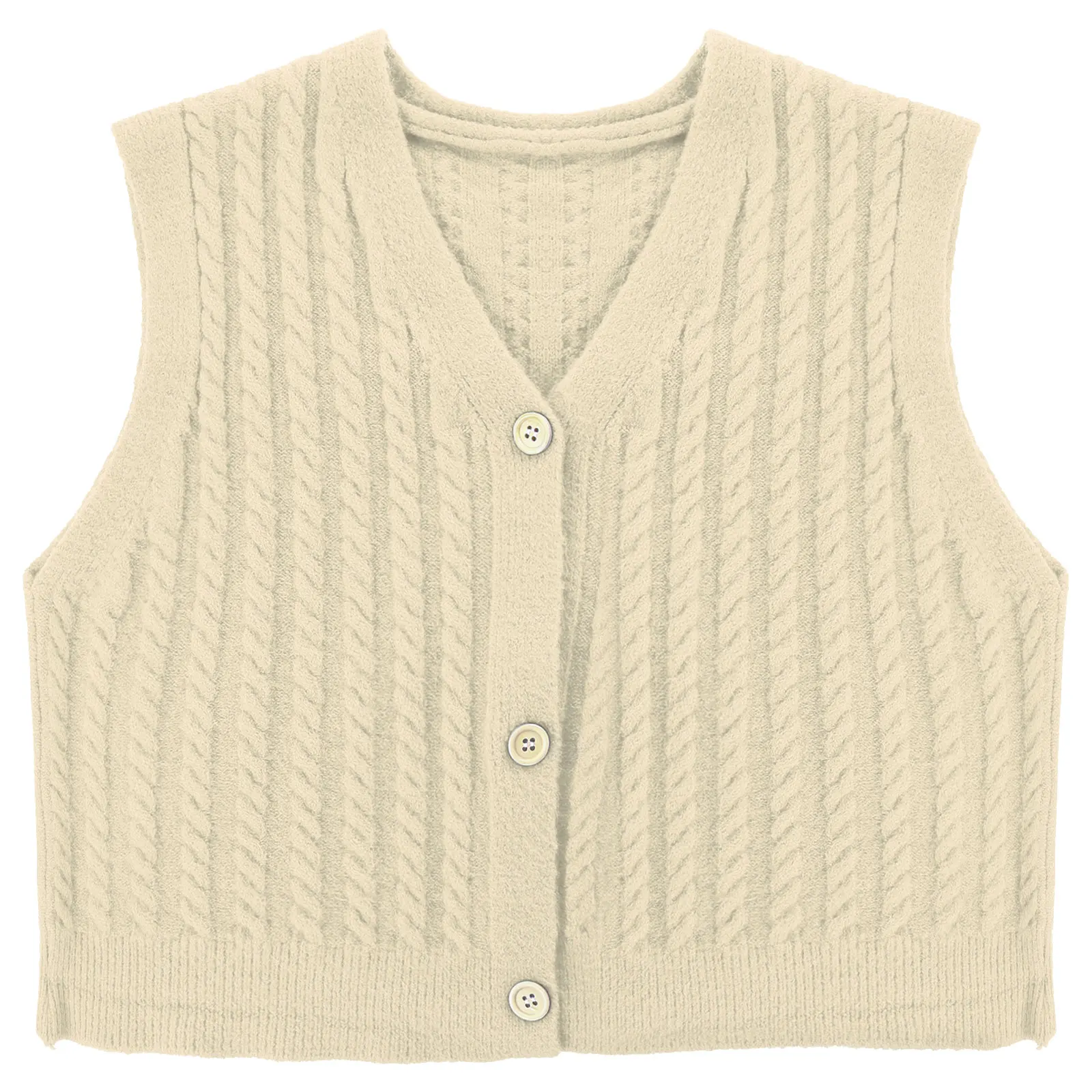 

Women Sleeveless Button V Neck Sweater Knitted Vest Spring Autumn School E-Girl Vintage Y2k Tops Harajuku Cardigans Pullovers