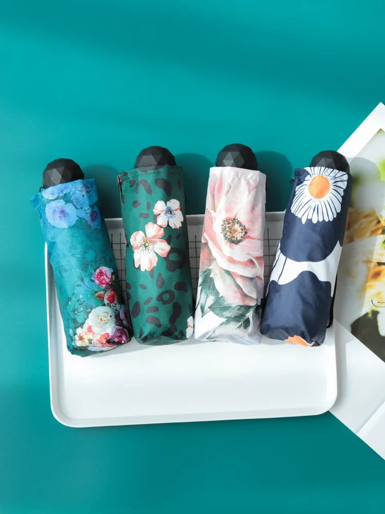 

Mini Capsule umbrella Five-folding Sun protection Anti-UV Paraguas umbrella parapluie folding women pocket Umbrellara in women (