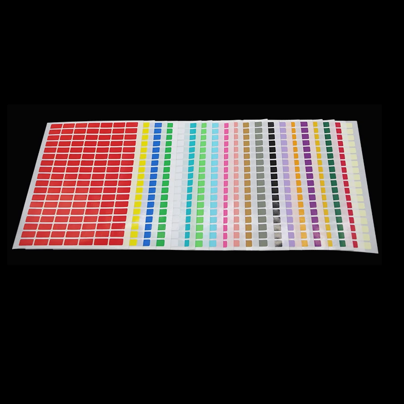 Прямоугольная наклейка для этикеток цветная Водонепроницаемая самоклеящаяся