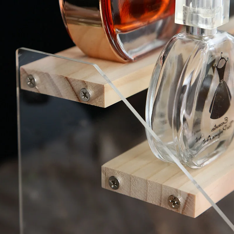 5-уровневая акриловая деревянная витрина стеллаж для духов очков косметики кукол