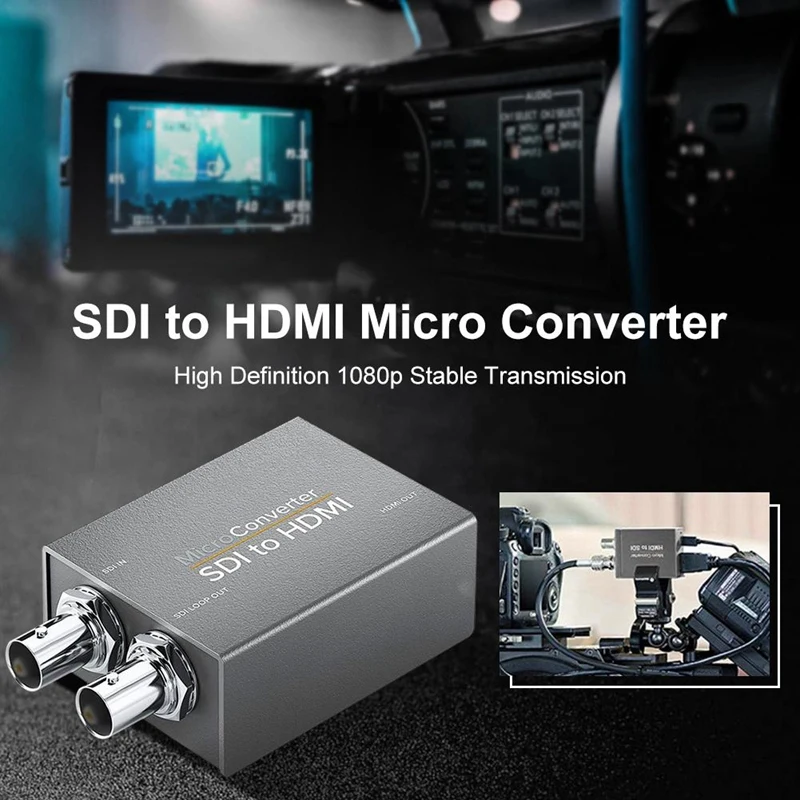 SDI к HDMI с питанием мини HD SD видео микро конвертер адаптер o автоматическое