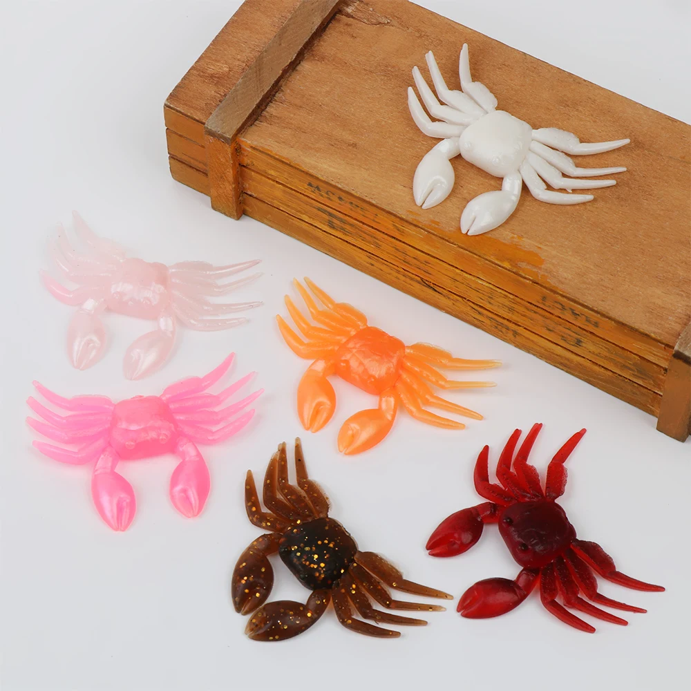 5 шт./компл. искусственные приманки в виде краба 3D Моделирование Приманка из