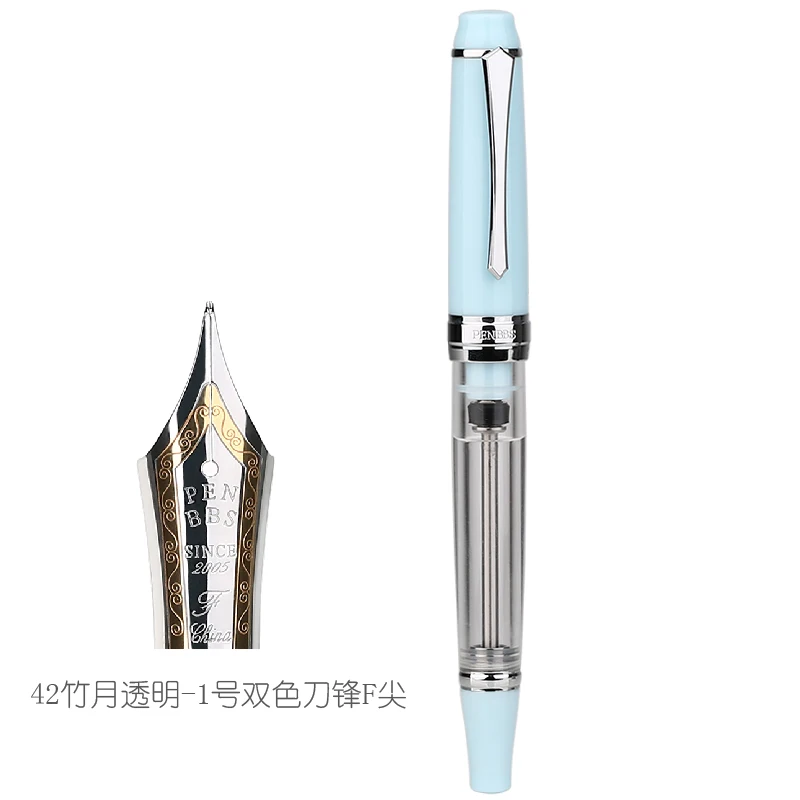 Penbbs 456 полимерная прозрачная качественная авторучка с отрицательным давлением, тонкая ручка 0,5 мм, вакуумное наполнение, подарок для студентов