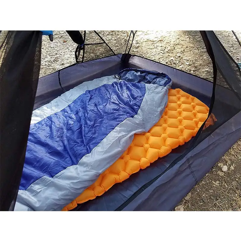Zerbino Gonfiabile di Campeggio Esterna treccia Ultralight Letto Aria Portatile Sacco A Pelo Tenda Pad |