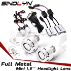 Sinolyn 1,8 дюймовые мини биксеноновые линзы для H7 H4 Проектор фар для автомобилей мотоциклов фары ксенон полный комплект для автомобиля товары