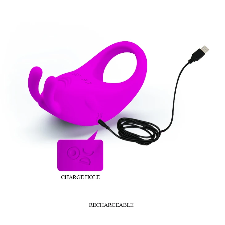 Pretty Love USB перезаряжаемое 7 режимов вибрационное кольцо на член стимулятор пениса