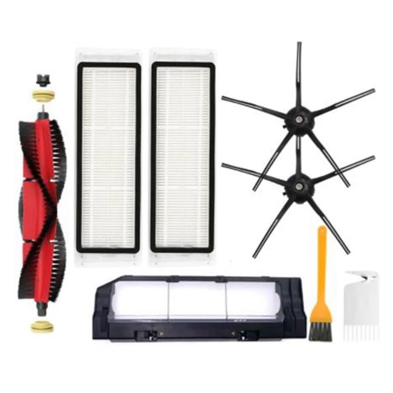 

Запчасти для пылесоса Xiaomi Roborock S6 S6 MaxV, основная и боковая щетки, фильтр, инструмент для чистки и крышка