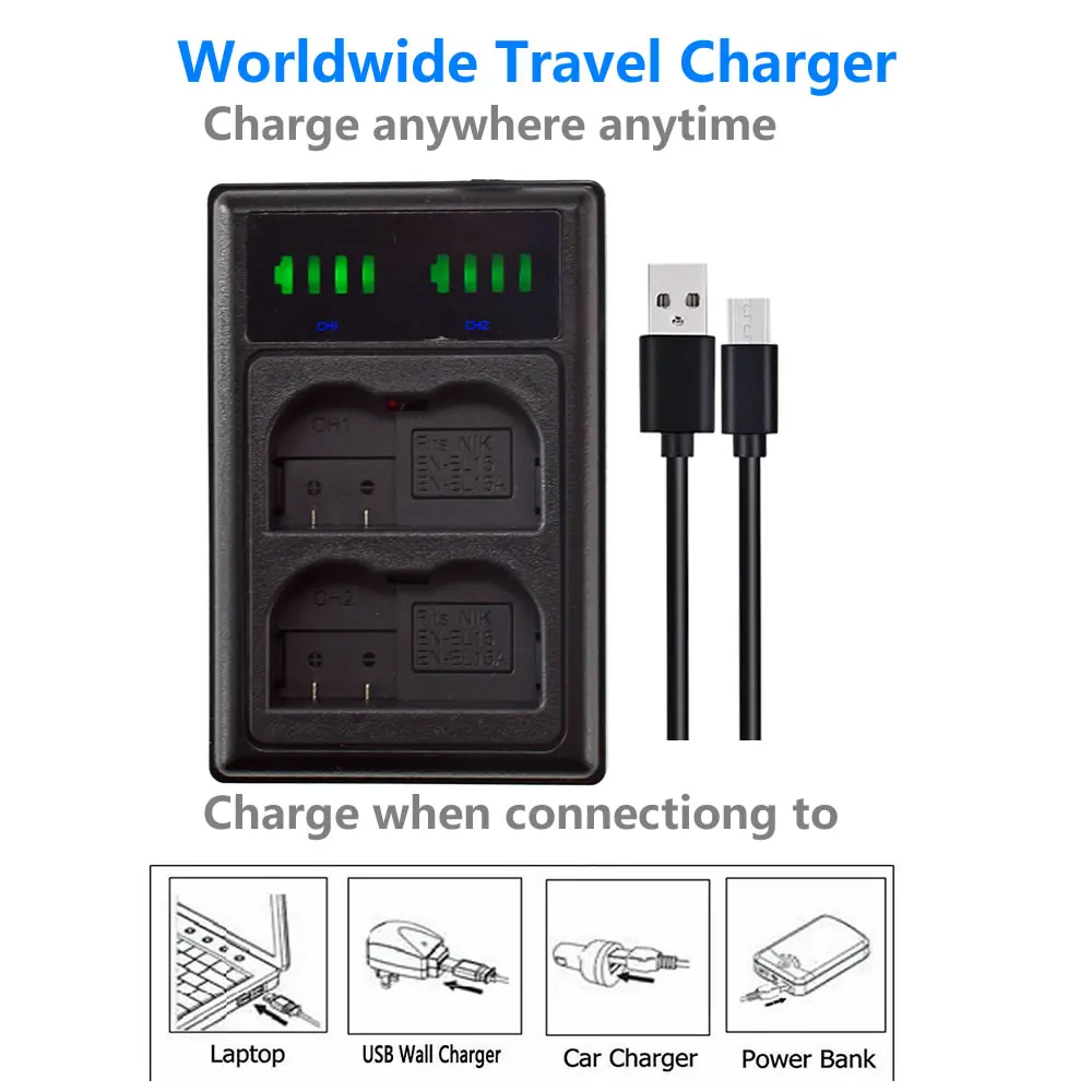 3x OEM EN EL15 Батарея & ЖК дисплей USB Dual Зарядное устройство для Nikon D600 D750 D810 D7000 D7100