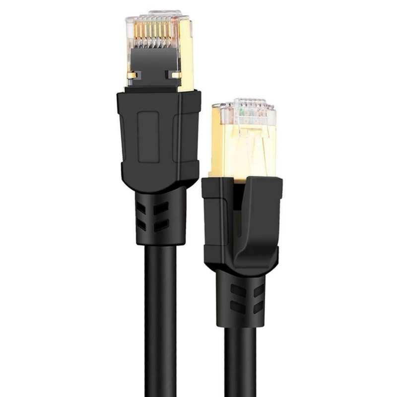 Cat8 Ethernet Аудио-видео кабель Плоский RJ45 сетевой патч-корд разъем для