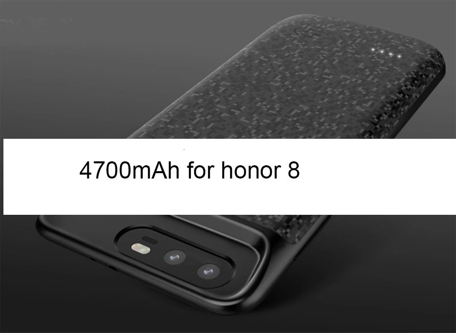 Black for honor 8 Чехол с аккумулятором Voegk 5000 мАч для huawei Honor 9x 8x, мягкий тонкий чехол с зарядным устройством для huawei Honor 10 9 8, ударопрочный чехол на заднюю панель - Цвет: Black for honor 8