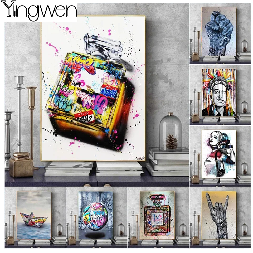 

Алмазная 5D Вышивка с граффити, Набор для вышивки крестиком, картина из страз, мозаика из кристаллов, домашний декор, подарок