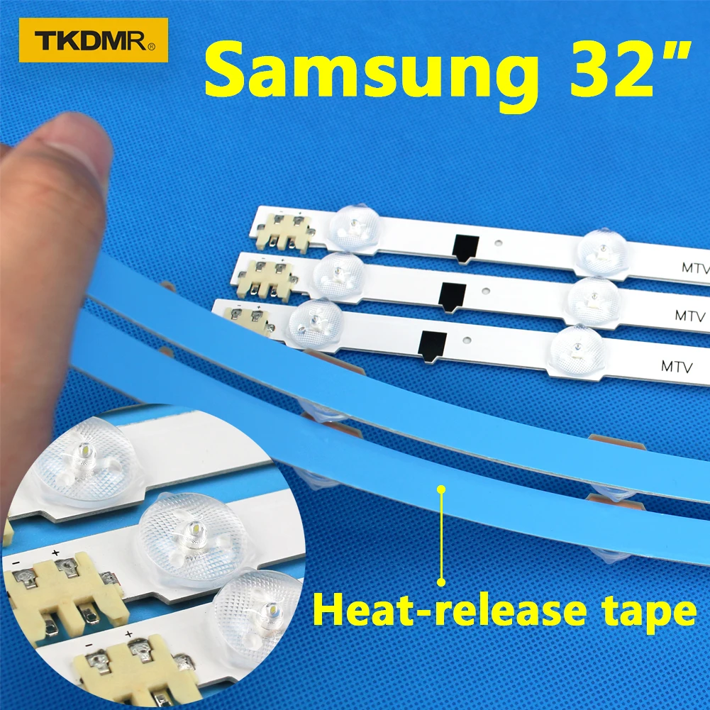 

Светодиодная лента для подсветки Samsung, 9 ламп, UE32F6200AK UE32F5020AK UE32F5505AK UE32F5560AK UE32F6100AK, набор для телевизора