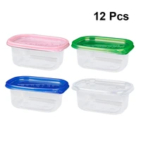 12pcs 280ml lunch boxes practical disposable plastic food container cover lunch boxes for home kitchen store restaurant