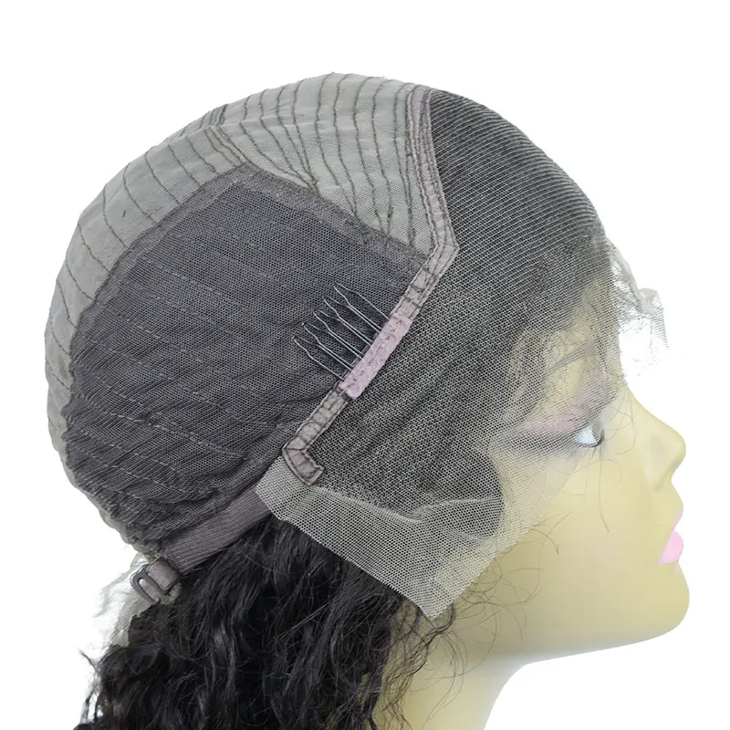 13*4 Brazilian Curly Human Hair Wig Pre Plucked 150% Density Front Lace Wigs | Шиньоны и парики