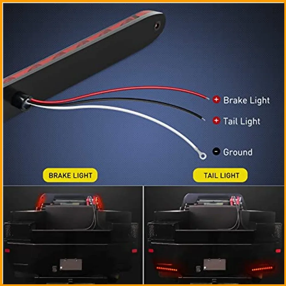 16-дюймовая 11 светодиодсветильник красная световая панель прицепа для