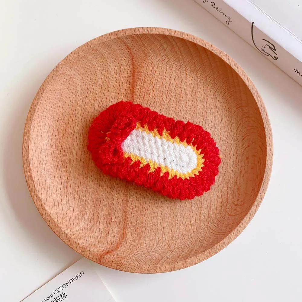 

Korean Wool Knitted Bow Hairpin Cute Cartoon Barrette Three-dimensional Girl Hair Clip Female Sweet Hair Accessories