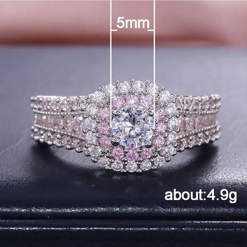 Klassische Luxus ferbe Ringe 2Ct 8 Herzen Arrows Cut AAA Zirkon Hochzeit Schmuck помолвка faur Frauen | Украшения и