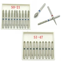 10pcsset dental diamond burs drills high speed handpiece polishing whitening tools dental burs for teeth whitening