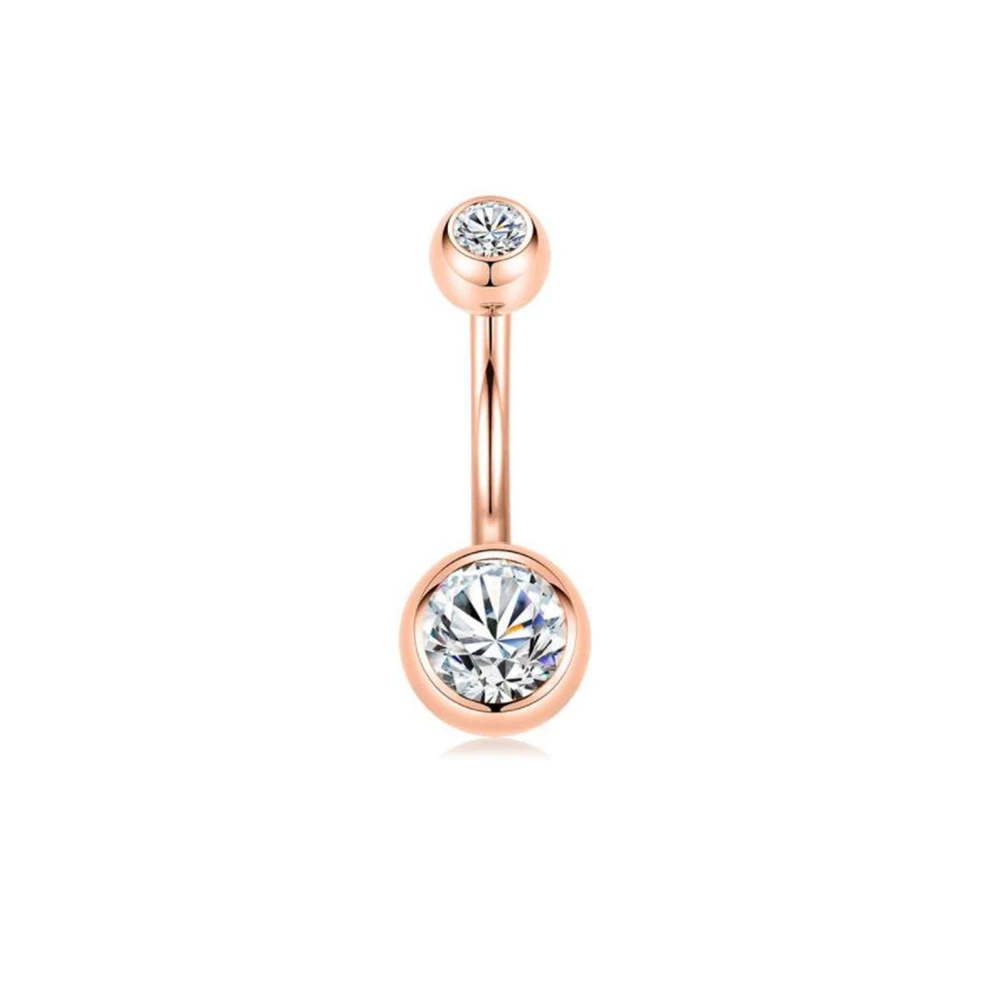 TIANCIFBYJS 1-10pcs 14G Surgical Steel Belly Button Ring Navel Ear Rings CZ Body Piercing Jewelry 10 mm Bar For Women Nombril | Украшения и