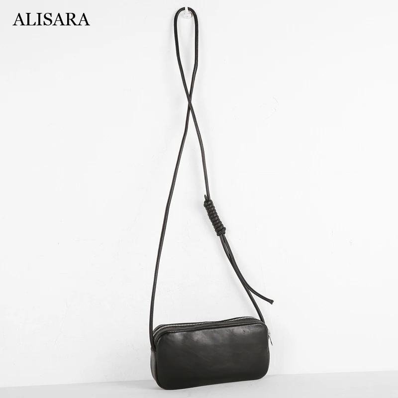 Маленькая сумка из первого слоя коровьей кожи верхняя часть мини-сумка через