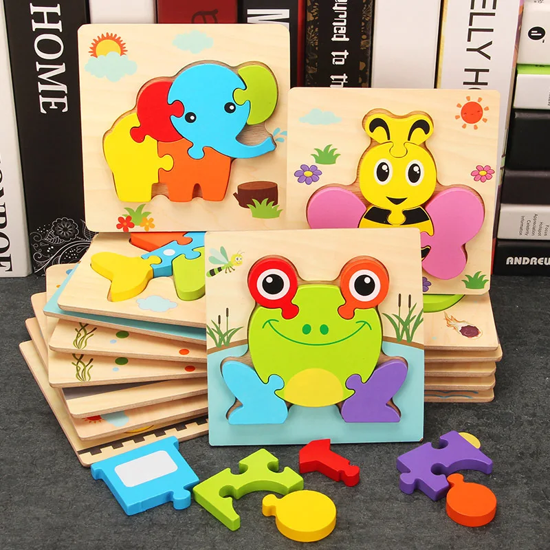 

Children'sJigsawPuzzleWoodenPuzzleBabyEnlightenmentEarlyEducation Educational Cartoon Cognitive Wooden Toys