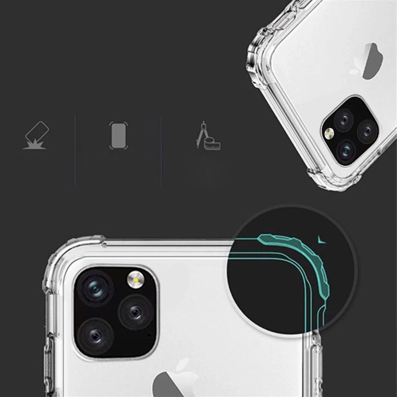 transparent protection case for iphone x xs 12 mini case i phone 12 pro max shockproof capa coque for apple iphone xr 8 7 6 plus free global shipping