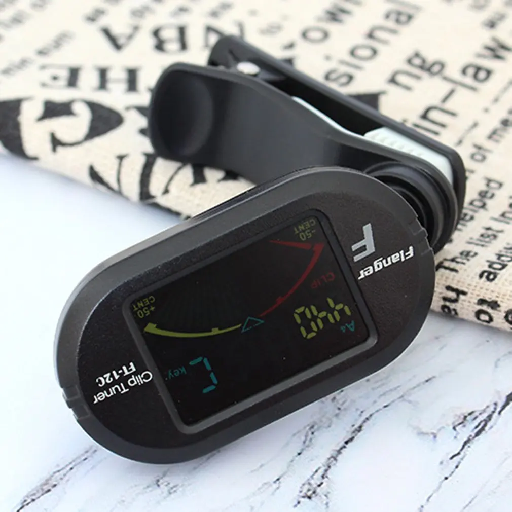 

FT-12C Guitar Tuner Universal Clip-on Electronic Tuner For Bass Ukulele Instruments Musical Instruments Accessories
