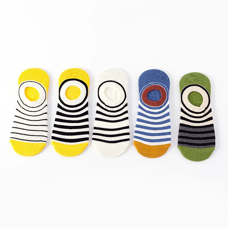 Носки-невидимки для мужчин и женщин хлопковые тонкие с мультяшным рисунком