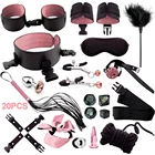 Секс-игрушки для пар экзотические аксессуары секс игровой хлыст кляп соски зажимы сексуальные кожаные БДСМ наборы плюшевый секс связывание набор наручники